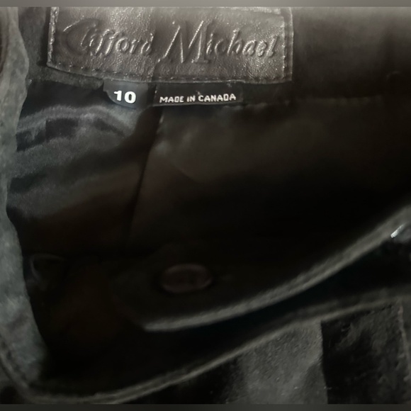 Leather Clifford Michael soft, straight leg pants. 32" waist - Picture 2 of 5